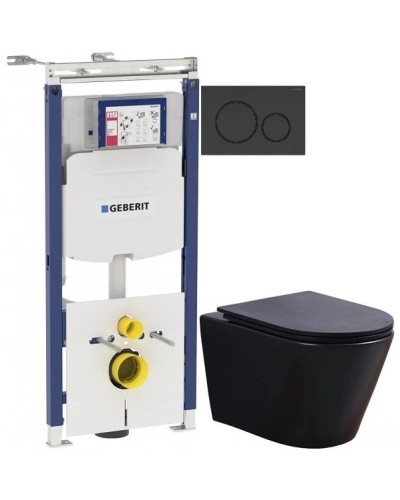 Комплект подвесной унитаз Esbano CLAVEL ESUPCLAVBM + система инсталляции Geberit 111.362.00.5 + 115.882.DW.1