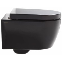 Комплект подвесной унитаз SSWW CT2038BLACK + система инсталляции Geberit 111.362.00.5 + 115.882.DW.1