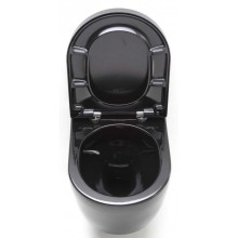 Комплект подвесной унитаз SSWW CT2038BLACK + система инсталляции Geberit 111.362.00.5 + 115.882.DW.1