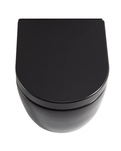 Комплект подвесной унитаз SSWW CT2038BLACK + система инсталляции Geberit 111.362.00.5 + 115.882.DW.1