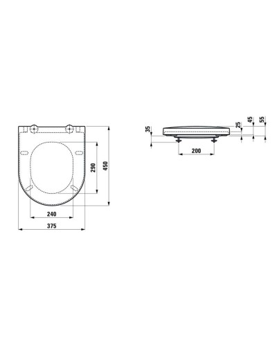 Комплект подвесной унитаз Laufen Sonar 8.2034.1.000.000.1 + 8.9334.1.000.000.1 + система инсталляции Geberit 111.362.00.5 + 115.882.DW.1