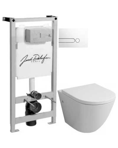 Комплект подвесной унитаз Grossman GR-4411 + система инсталляции Jacob Delafon E5504-NF + E4326-00