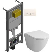 Комплект подвесной унитаз Grossman GR-4411 + система инсталляции Jacob Delafon E29025-NF + E29026-01R