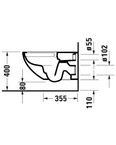 Комплект подвесной унитаз Duravit Architec 45720900A1 + система инсталляции Geberit 458.124.21.1