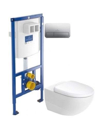 Комплект подвесной унитаз Duravit Architec 45720900A1 + система инсталляции Villeroy & Boch 92246100 + 92249061