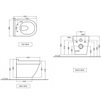 Комплект подвесной унитаз Jaquar Solo SLS-WHT-6953BIUFSM + система инсталляции Grohe 38721001