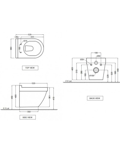 Комплект подвесной унитаз Jaquar Solo SLS-WHT-6953BIUFSM + система инсталляции Grohe 38721001