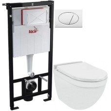 Комплект подвесной унитаз Jaquar Solo SLS-WHT-6953BIUFSM + система инсталляции AlcaPlast AM101/11203:1RUSSETM70