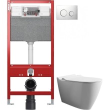 Комплект подвесной унитаз Bien Mineral MNKA052N1VP0W3000 + система инсталляции Tece 9300302 + 9240921