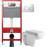 Комплект подвесной унитаз Orange C03-100W + система инсталляции Tece 9300302 + 9240921