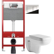 Комплект подвесной унитаз Orange C03-100W + система инсталляции Tece 9300302 + 9240401