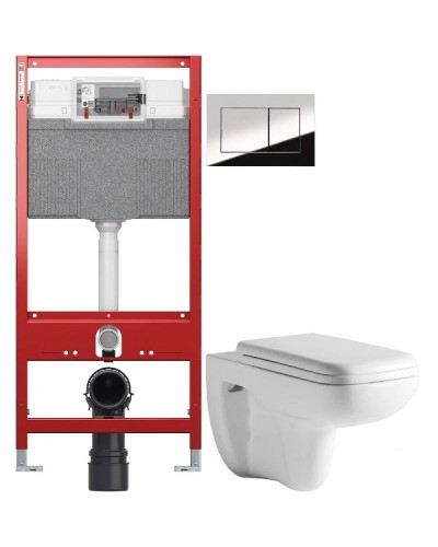 Комплект подвесной унитаз Orange C03-100W + система инсталляции Tece 9300302 + 9240401