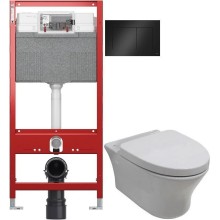 Комплект подвесной унитаз Noken Hotels N399999901 + N356330439 + система инсталляции Tece 9300302 + 9240407