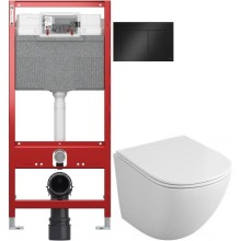 Комплект подвесной унитаз OWL 1975 Vind OWLT190302 + система инсталляции Tece 9300302 + 9240407