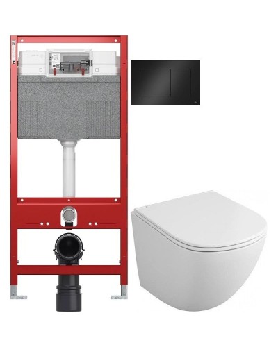 Комплект подвесной унитаз OWL 1975 Vind OWLT190302 + система инсталляции Tece 9300302 + 9240407