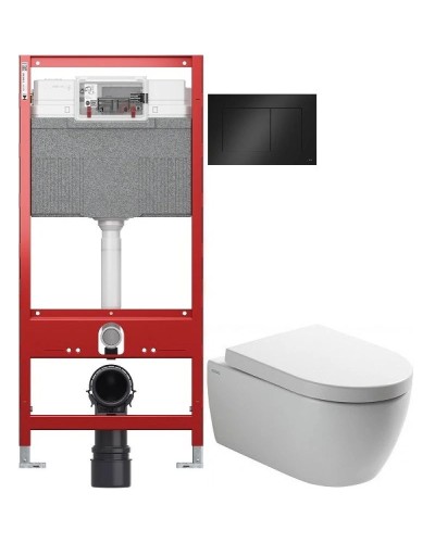 Комплект подвесной унитаз SSWW CT2038V + система инсталляции Tece 9300302 + 9240407