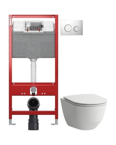 Комплект подвесной унитаз Laufen Pro 8.2096.6.000.000.1 + 8.9896.6.000.000.1 + система инсталляции Tece 9300302 + 9240921