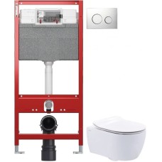 Комплект подвесной унитаз SSWW NC2038 + система инсталляции Tece 9300302 + 9240921