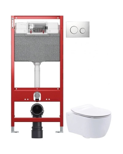 Комплект подвесной унитаз SSWW NC2038 + система инсталляции Tece 9300302 + 9240921