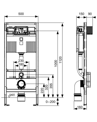 Комплект подвесной унитаз SSWW NC2038 + система инсталляции Tece 9300302 + 9240921