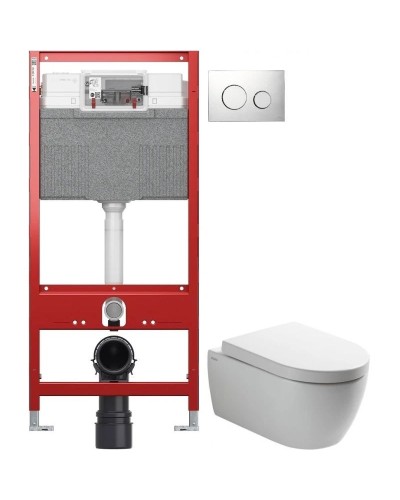 Комплект подвесной унитаз SSWW CT2038V + система инсталляции Tece 9300302 + 9240921