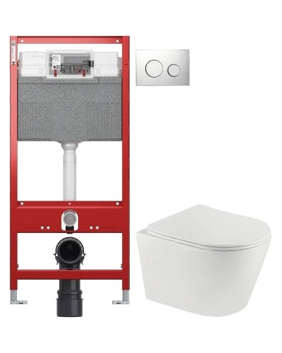 Комплект подвесной унитаз Teka Nexos 117320001 + система инсталляции Tece 9300302 + 9240921