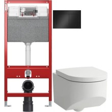 Комплект подвесной унитаз Laufen Sonar 8.2034.1.000.000.1 + 8.9334.1.000.000.1 + система инсталляции Tece 9300302 + 9240407