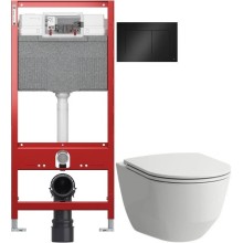 Комплект подвесной унитаз Laufen Pro 8.2096.6.000.000.1 + 8.9896.6.000.000.1 + система инсталляции Tece 9300302 + 9240407