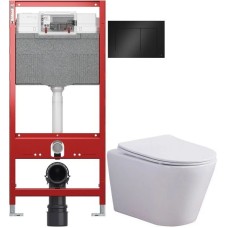 Комплект подвесной унитаз Esbano Clavel ESUPCLAVW + система инсталляции Tece 9300302 + 9240407