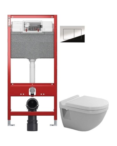 Комплект подвесной унитаз Duravit Starck 3 2200090000 + 0063810000 + система инсталляции TECE 9300302 + 9240401