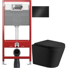 Комплект подвесной унитаз WeltWasser Salzbach 004MT-BL 10000003700 + система инсталляции Tece 9300302 + 9240407