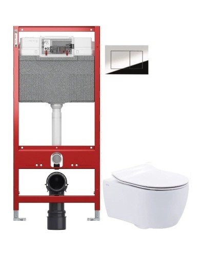 Комплект подвесной унитаз SSWW NC2038 + система инсталляции TECE 9300302 + 9240401