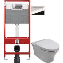 Комплект подвесной унитаз Noken Hotels N399999901 + N356330439 + система инсталляции Tece 9300302 + 9240401