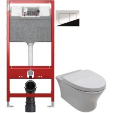 Комплект подвесной унитаз Noken Hotels N399999901 + N356330439 + система инсталляции Tece 9300302 + 9240401