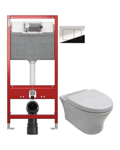 Комплект подвесной унитаз Noken Hotels N399999901 + N356330439 + система инсталляции Tece 9300302 + 9240401