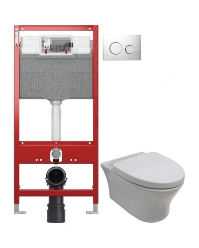 Комплект подвесной унитаз Noken Hotels N399999901 + N356330439 + система инсталляции Tece 9300302 + 9240921