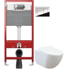 Комплект подвесной унитаз Creavit Free FE322-11CB00E-0000 + KC0903.02.0000E + система инсталляции TECE 9300302 + 9240401