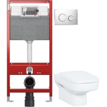 Комплект подвесной унитаз Creavit Sphinx SP320-11CB00E-0000 + KC1803.01.0000E + система инсталляции TECE 9300302 + 9240921