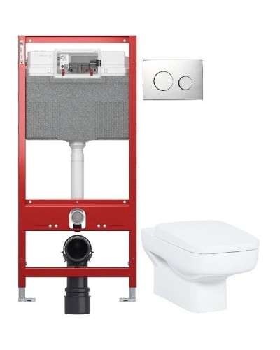 Комплект подвесной унитаз Creavit Sphinx SP320-11CB00E-0000 + KC1803.01.0000E + система инсталляции TECE 9300302 + 9240921