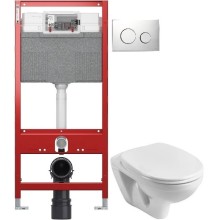 Комплект подвесной унитаз Santek Бореаль 1.WH30.1.977 + система инсталляции TECE 9300302 + 9240921