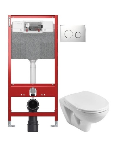 Комплект подвесной унитаз Santek Бореаль 1.WH30.1.977 + система инсталляции TECE 9300302 + 9240921