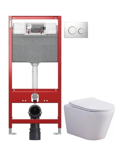 Комплект подвесной унитаз Esbano Clavel ESUPCLAVW + система инсталляции Tece 9300302 + 9240921