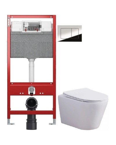 Комплект подвесной унитаз Esbano Clavel ESUPCLAVW + система инсталляции Tece 9300302 + 9240401