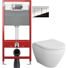 Комплект подвесной унитаз Am.Pm Spirit 2.0 C701700WH + C707857WH + система инсталляции Tece 9300302 + 9240401