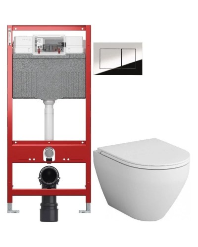 Комплект подвесной унитаз Am.Pm Spirit 2.0 C701700WH + C707857WH + система инсталляции Tece 9300302 + 9240401