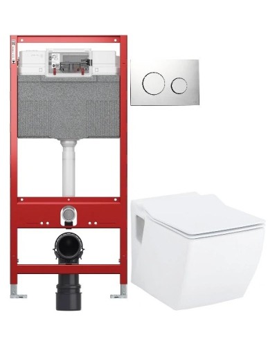 Комплект подвесной унитаз Creavit Trend TP324-11CB00E-0000 + KC2303.01.0000E + система инсталляции Tece 9300302 + 9240921