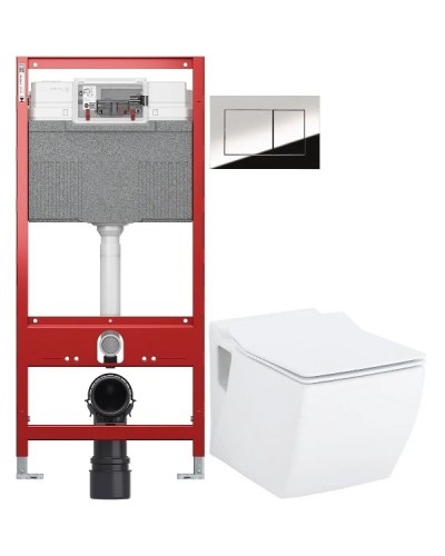 Комплект подвесной унитаз Creavit Trend TP324-11CB00E-0000 + KC2303.01.0000E + система инсталляции Tece 9300302 + 9240401