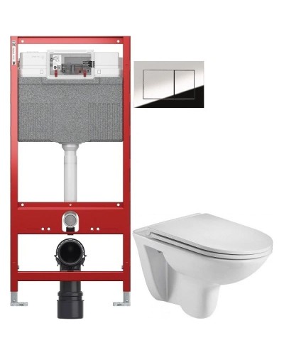 Комплект подвесной унитаз WeltWasser Baarbach 004GL-WT 10000003811 + система инсталляции Tece 9300302 + 9240401