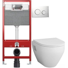 Комплект подвесной унитаз Am.Pm Spirit 2.0 C701738WH + C707857WH + система инсталляции Tece 9300302 + 9240921