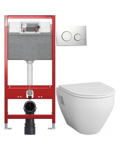 Комплект подвесной унитаз Am.Pm Spirit 2.0 C701738WH + C707857WH + система инсталляции Tece 9300302 + 9240921